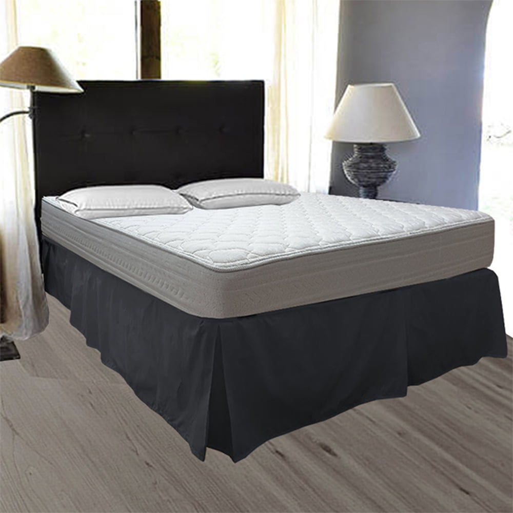 Victorianas - Faldon 2p Liso Negro 200 Hilos