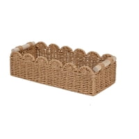 Xusx111 - Cesta De Almacenamiento De Papel Higiénico Cesta De Decoración Del Hogar Del Borde, Decoración Acogedora De La Sala De Estar, Cestas Pequeñas De Cuerda De Papel Para El Estante De Almacenami