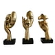 thumbnail image 2 of 3 Piezas Estatuas De Pensador Decoraciones De Escritorio Para Sala De Estar Escritorio Decoración Del Hogar Dorado, 2 of 5