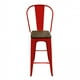 thumbnail image 2 of Pack 4 Pisos Tolix 77 Cm Rojo Mate Asiento Madera, Bar, 2 of 2
