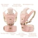 thumbnail image 2 of Portabebés SONMEI ergonómico 360° suave con asiento de cadera rosa, 2 of 8