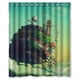 thumbnail image 1 of Cortina de ducha de El castillo ambulante, juego de cortina de baño con ganchos, tamaño 60 x 72 pulgadas, 1 of 3