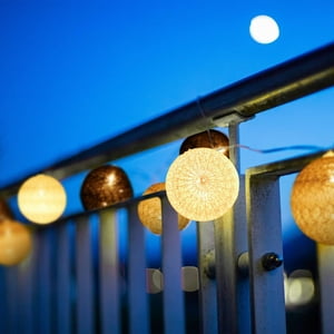 Ledzone - Guirnalda Decorativa 220V Bola Algodón
