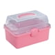 thumbnail image 1 of Organizador Caja De Almacenamiento Organización Del Hogar Cajas De Almacenamiento Transparentes Multifuncionales Rosa, 1 of 5