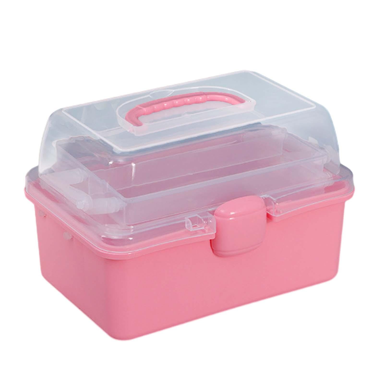 Bothyi - Organizador Caja De Almacenamiento Organización Del Hogar Cajas De Almacenamiento Transparentes Multifuncionales Rosa