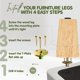 thumbnail image 5 of Patas de Madera Cuadradas Ajustables Yes4All 11.5 cm 4 piezas, 5 of 6