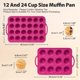 thumbnail image 2 of Molde de Silicona para Muffins Vnray Juego Antiadherente de 12 y 24 Cavidades, 2 of 8