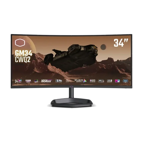 Monitor Gamer Cooler Master 34"" Gm34-Cwq2 Curvo 165 Hz