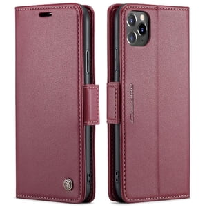 Caseme Tipo Cartera Iphone 11 Pro Max Con Cierre Magnético, Rfid, Tarjetero, Soporte, Carga Inalámbrica