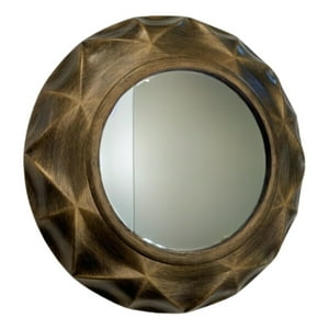 Genérico - Espejo Decorativo Circular Geométrico Bronce Vintage Jhn