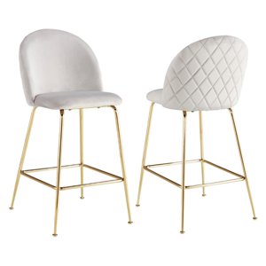 Pandalino - Pack 2 Taburetes Maya Velvet Beige 66 Cm | Estilo Elegante Y Cómodo Beige