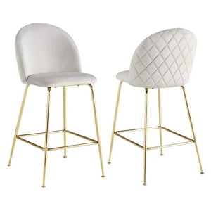 Pandalino - Pack 2 Taburetes Maya Velvet Beige 66 Cm | Estilo Elegante Y Cómodo Beige