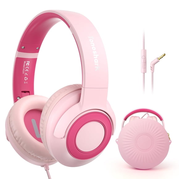 Auriculares TONOSHARK Kids con cable y micrófono con límite de volumen de 85/94 dB