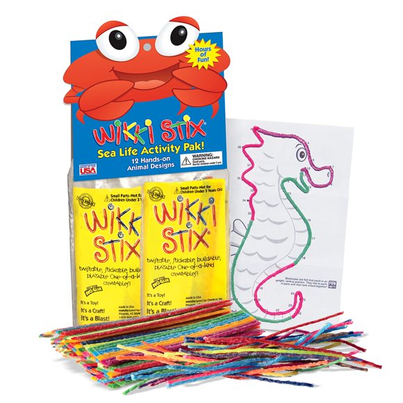 Set de actividades WIKKI STIX Sea Life Pak con 12 criaturas marinas de EE. UU.