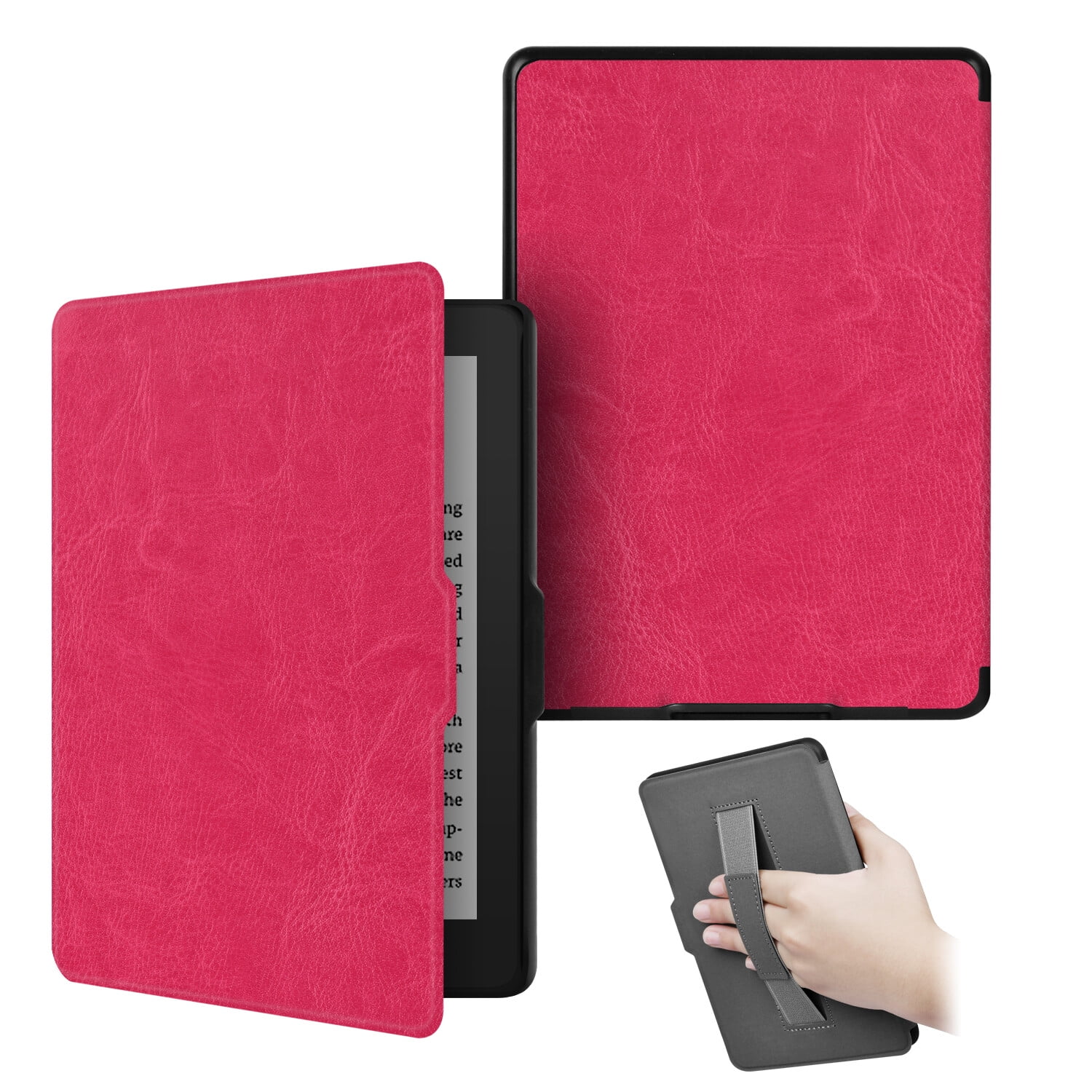 Funda Gangxun Compatible Con Kindle Paperwhite 3/2/1 – Diseño Con Correa De Mano, Modo Automático, Cuero Pu Vintage