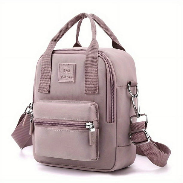 Small Handheld Backpack, Nylon Waterproof Durable Lightweight School Backpack, Fashion Travel Commuter Bag