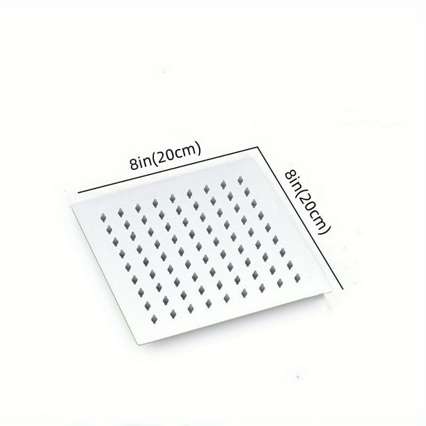 1pc Ultra-Thin Stainless Steel Rainfall Shower Head - Enhance Your Bathing Experience with a Soothing Spray