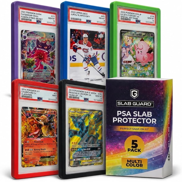 Protectores de borde para tarjetas SlabGuard para tarjetas calificadas PSA, paquete de 5
