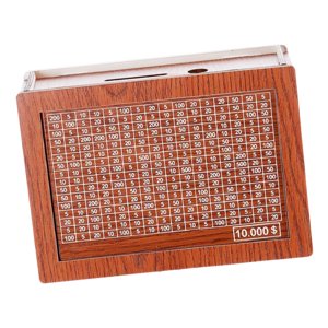 Magideal - Caja De Madera Para Ahorrar Dinero, Hucha, Tarro De Dinero Digital Para Contar, Con Estuche De Almacenamiento De Objetivo Para Contar, Hucha, Hucha Se Puede Almacenar 10000 Usd