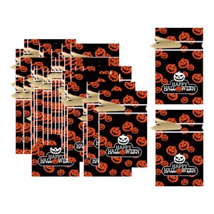 Bothyi - 50 Bolsas De Dulces De Halloween, Bolsas De Regalo Para El Hogar, Boda, Navidad, Calabaza Naranja