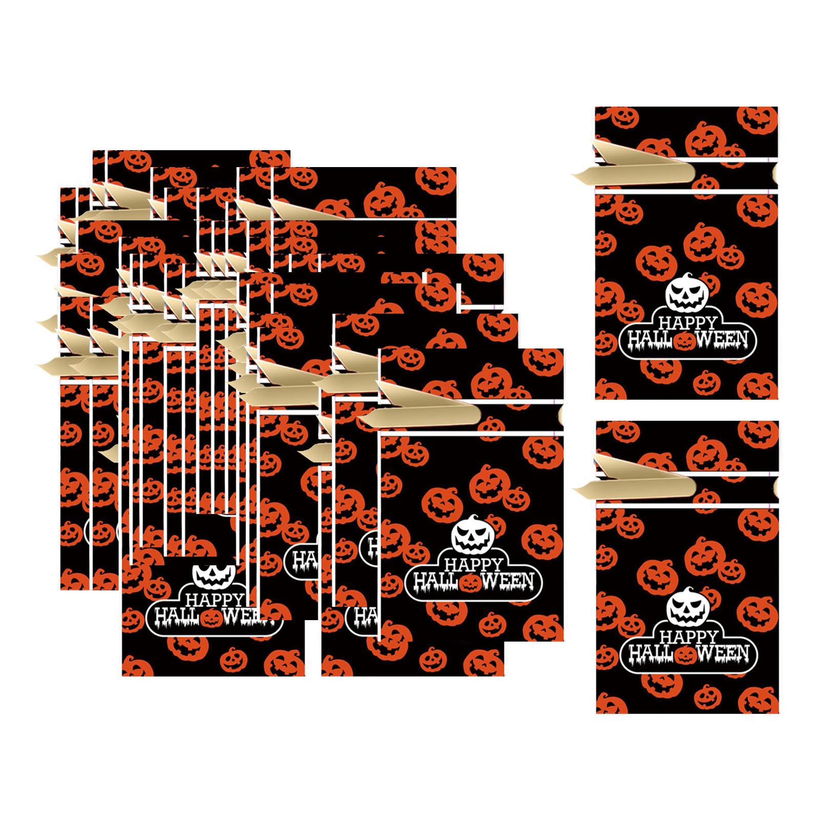 Bothyi - 50 Bolsas De Dulces De Halloween, Bolsas De Regalo Para El Hogar, Boda, Navidad, Calabaza Naranja