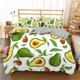 thumbnail image 1 of Avocado Fruit Leaves Print Quilt Duvet Cover Set Home Textiles Bedclothes3-Piece Bedding Set, 1 of 5