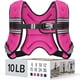 thumbnail image 1 of Chaleco pesado Zeerun de 4,5 kg para mujeres y hombres, 10 libras, rosa reflectante, 1 of 8