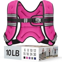 Chaleco Pesado Zeerun De 4,5 Kg Para Mujeres Y Hombres, 10 Libras, Rosa Reflectante