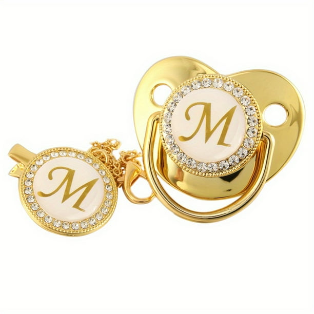 High-grade Pacifier 26 Letters Baby Pacifier With Chain Clip