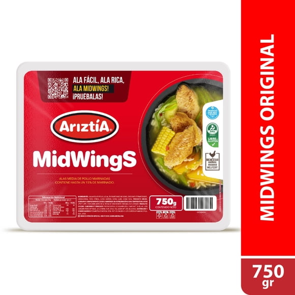 Pollo Alas Midwings Envasado, 750 g