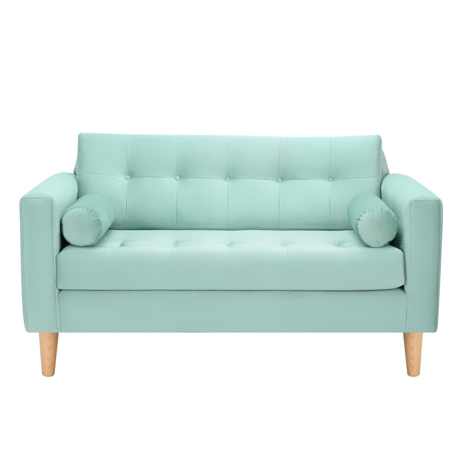 Bodevir - Sofa Retro 2c Felpa 05 Verde Agua
