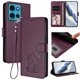 thumbnail image 2 of Funda Volteable con Diseño de Gato para Motorola MOTO G75 5G, Morado Oscuro, 2 of 6