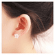 thumbnail image 4 of Aros Plata Flor Circon Rosa 8 mm, 4 of 6