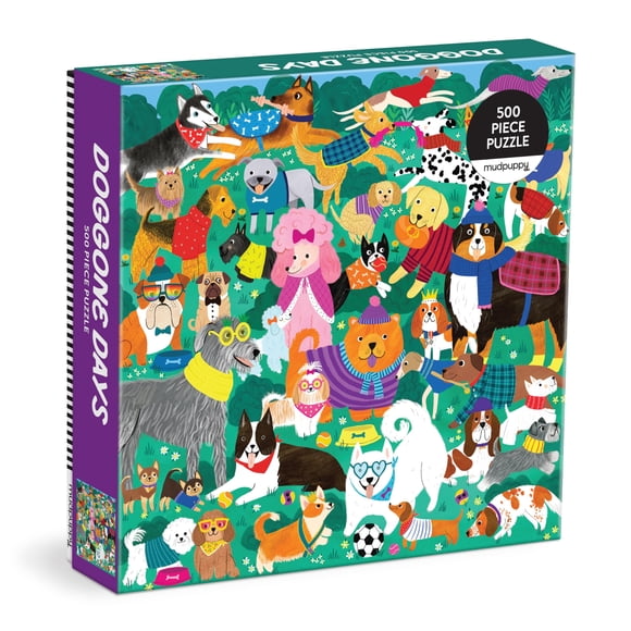 Puzzle Mudpuppy Doggone Days, 500 piezas, para niños mayores de 8 años