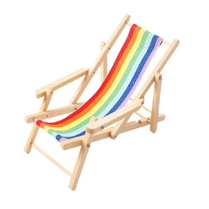 Genérico - Mini Silla Para Tomar El Sol En La Playa, Escala 1/12, Para Casa De Muñecas, Accesorios Para Casa De Muñecas