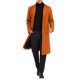 thumbnail image 2 of INSPIRE CHIC Abrigos para Hombre Solapa de un Solo Pecho Manga Larga Abertura Trasera Abrigo Exterior S Marrón, 2 of 7