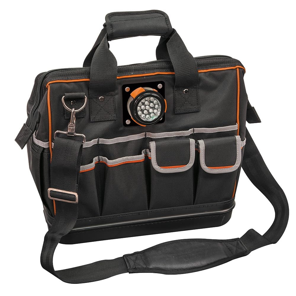 Bolsa De Herramientas Klein Tools 55431 Con 31 Bolsillos, Luz Led