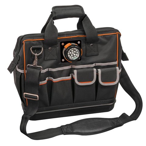 Bolsa De Herramientas Klein Tools 55431 Con 31 Bolsillos, Luz Led