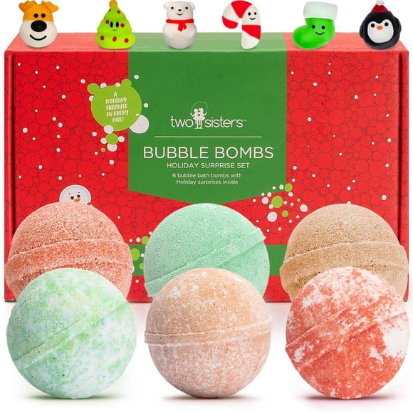 Bomba de Baño Sorpresa para Niños Two Sisters con Juguete, Paquete de 6, Hechas en EE.UU.