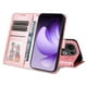 thumbnail image 4 of Funda tipo cartera FOXDOCK para OPPO Reno 14 Pro 5G , diseño girasol en relieve, cuero PU, cierre magnético, soporte y tarjetero, 4 of 5