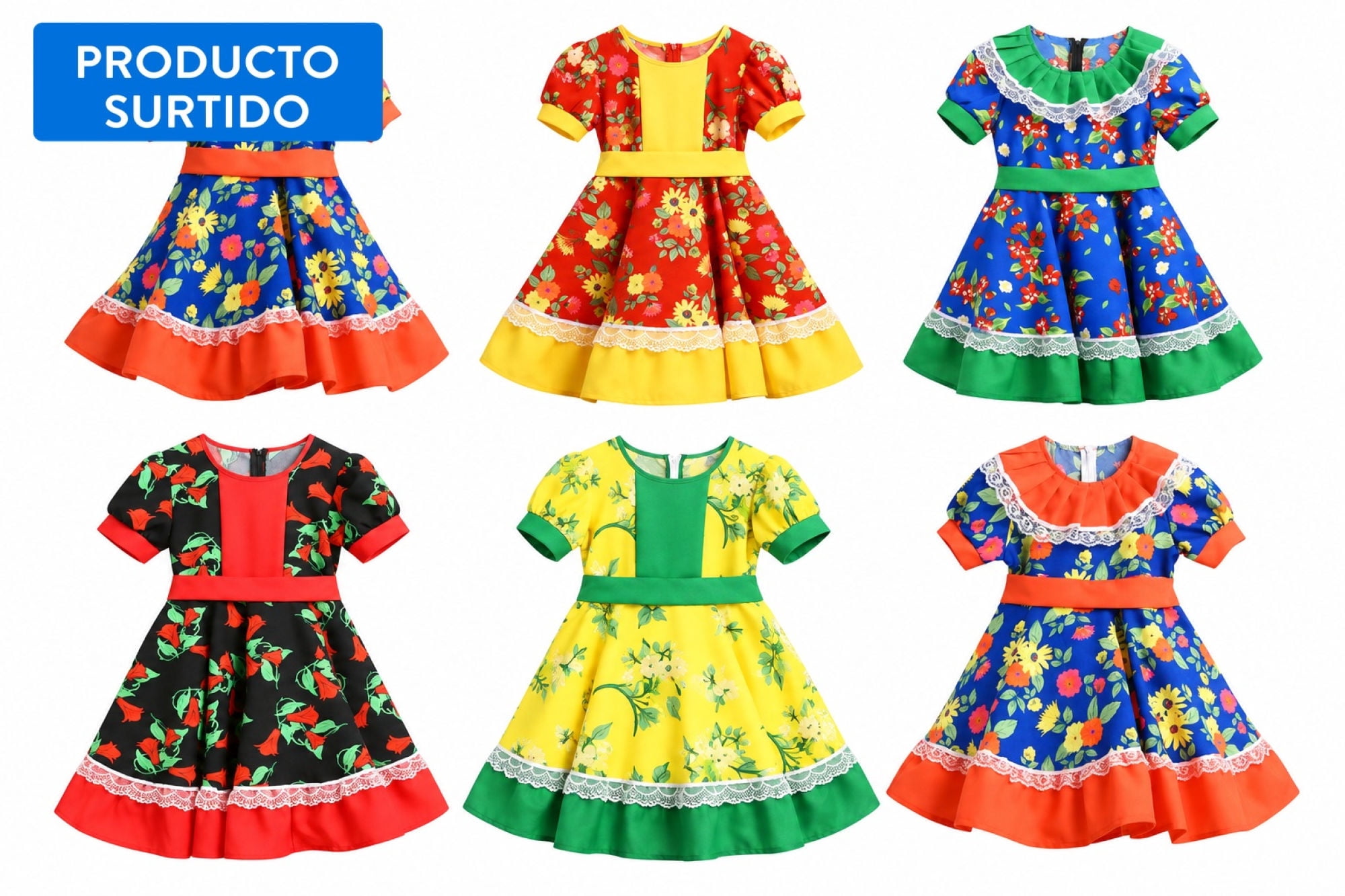 Vestido Chinita Con Falso Talla 6, Producto Surtido 1 Un Grimi