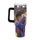 thumbnail image 3 of Pedri Vaso aislado de acero inoxidable con asa, diseño temático, regalo para familia, amigos y fans; incluye pajita y encaja en el portavasos estándar, 40 oz, 3 of 6