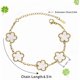 thumbnail image 2 of Pulsera Noufwa 16,5 cm + 6 cm, Oro, Trébol de Cuatro Hojas, 2 of 5