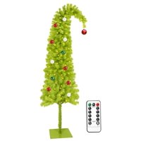 Árbol De Navidad Hmasyo Caprichoso, Verde Lima, 5 Pies Con 150 Led