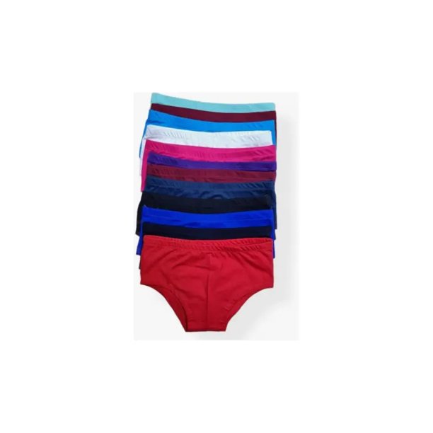 Pack 12 Calzones Tipo Pantaletas Tiro Alto 100% Algodón