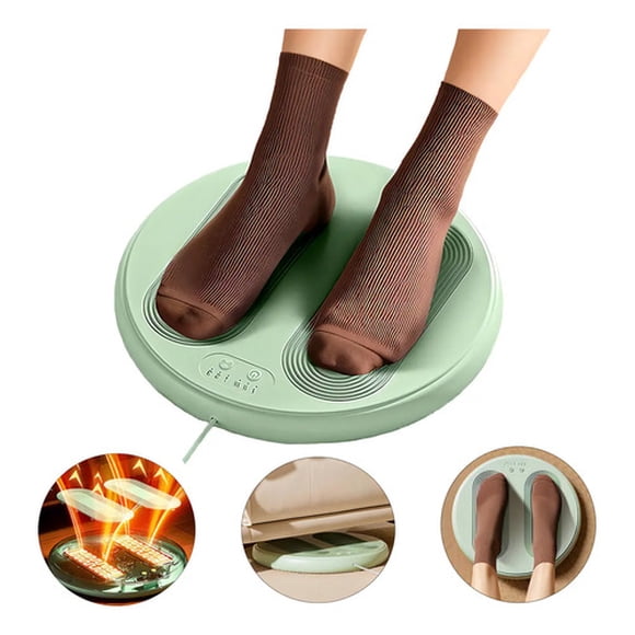 Masajeadora Eléctrica Para Pies Con Calor Y 3 Niveles Usb Verde
