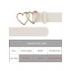 thumbnail image 4 of INSPIRE CHIC Cinturón de Mujer Hebilla de Doble Corazón a Presión Moda Casual Cinturones Decorativos para Vestidos Blusa Beige 42.1x1.3", 4 of 6