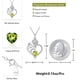 thumbnail image 4 of Collar HESHPAWS 925 Sterling Silver Birthstone Rose Flower Heart Pendant 18+2", 4 of 7