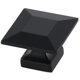 thumbnail image 4 of Juego de Tiradores Cuadrados Decorativos Elegantes Cecil en Negro Mate, 4 of 6