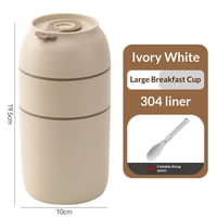 Xusx111 - 30Oz Adultos Vacuo Aislado Boca Ancha Sopa Alimento Termos Frasco De Comida Caliente Con Mantener Térmico Portátil 2 Niveles Apilables Bento Recipientes De Alimentos Calientes Cajas De Almuerzo